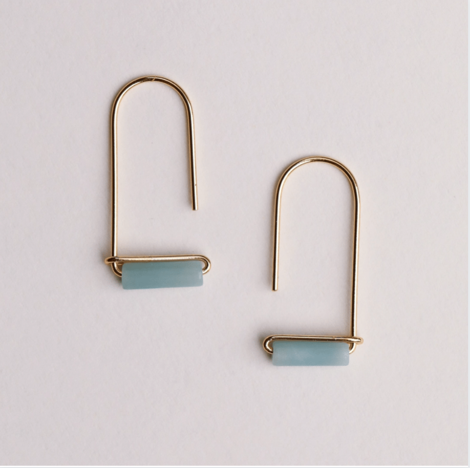 Gemstone Drop Earrings