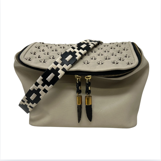 Mini Rough Night Crossbody - Chalk Lazer Criss Cross