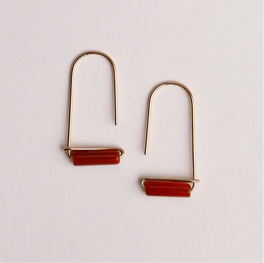 Gemstone Drop Earrings
