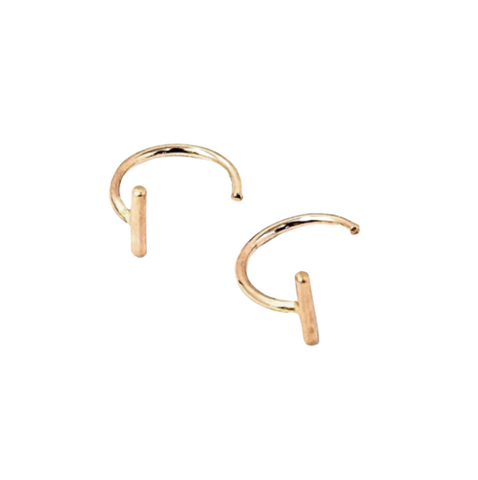 Bar Hoop Earrings