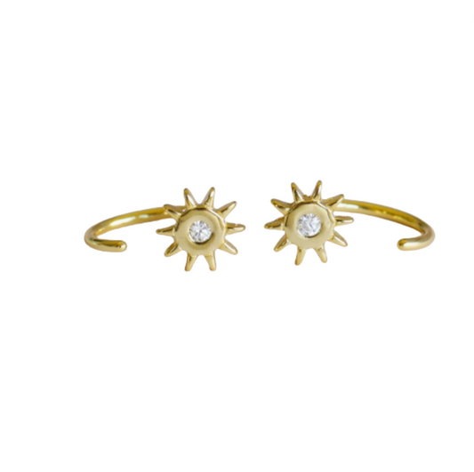 Icon Huggies Earrings - Sun