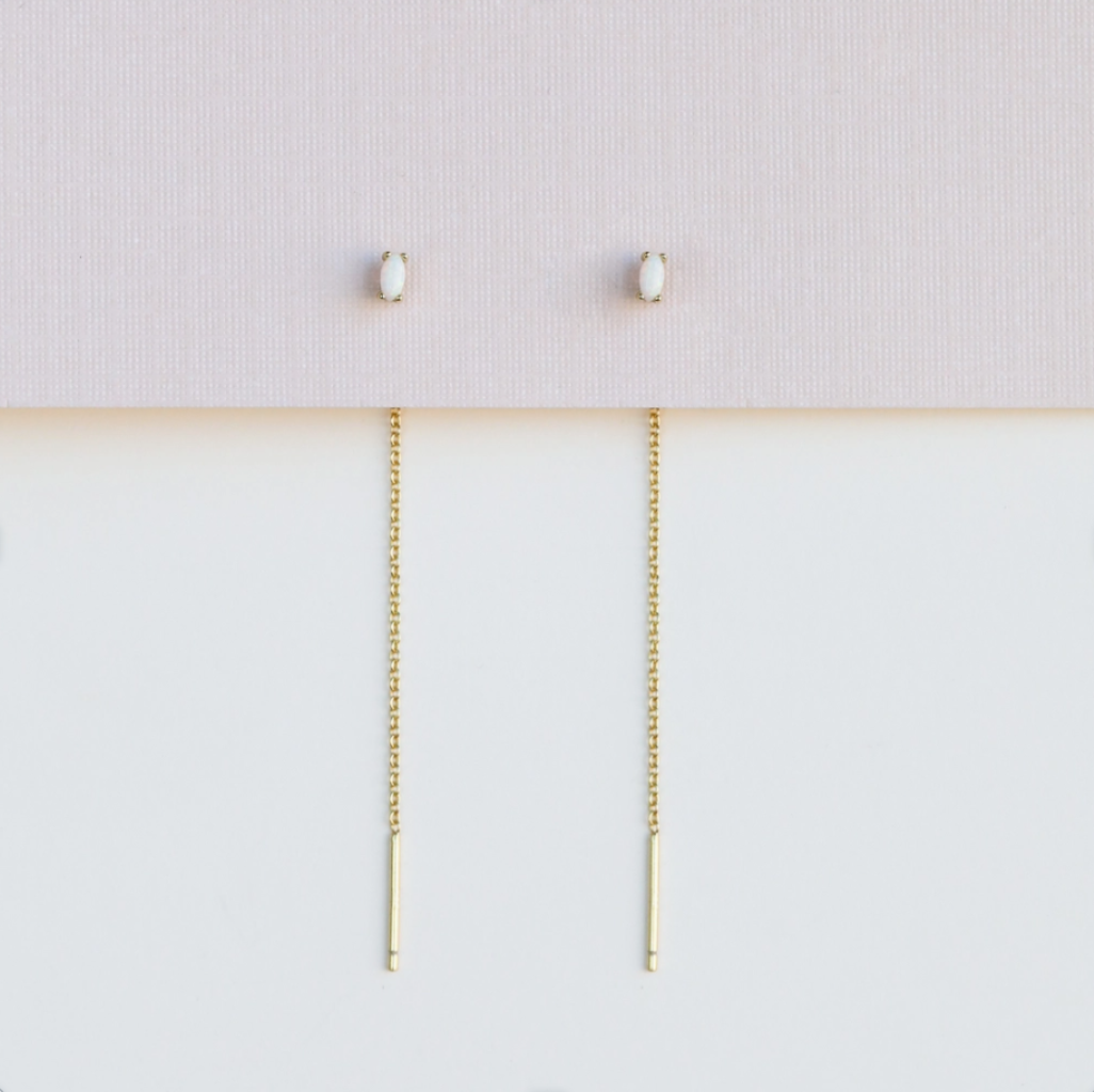 Studded Threader Earrings