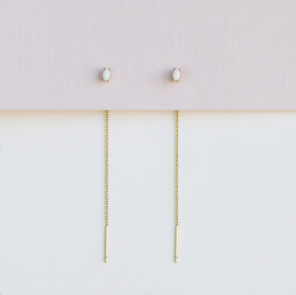 Studded Threader Earrings