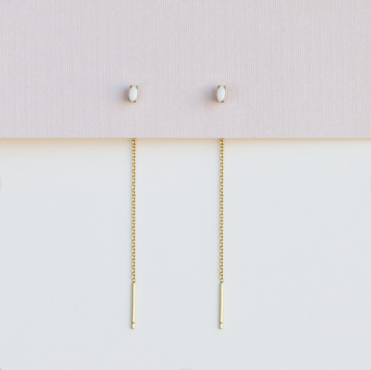 Studded Threader Earrings