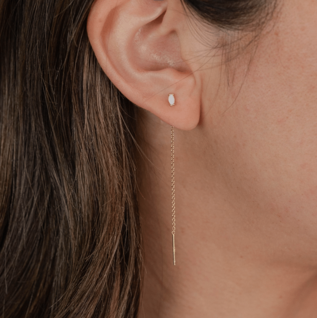 Studded Threader Earrings