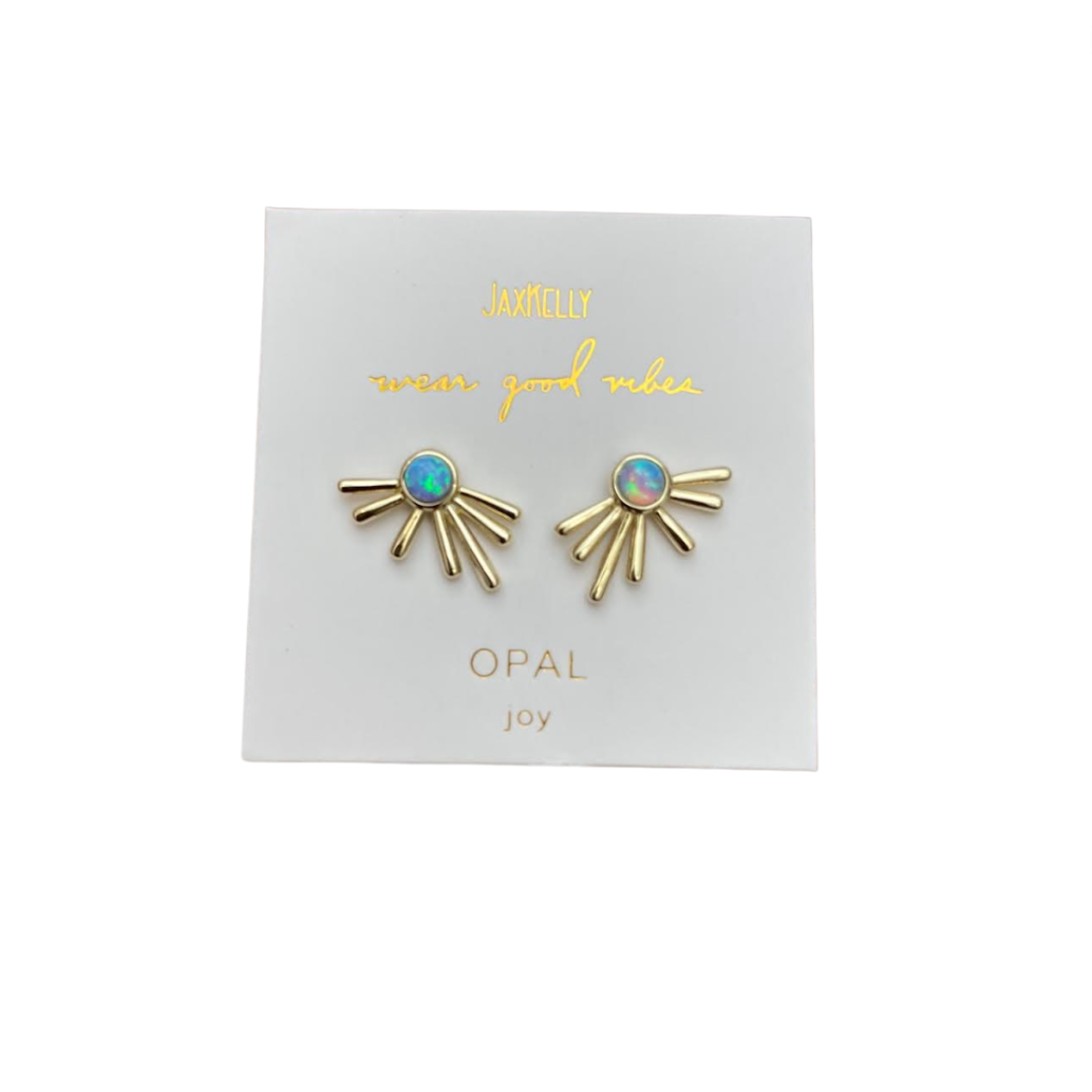Sun Ray Opal Earrings