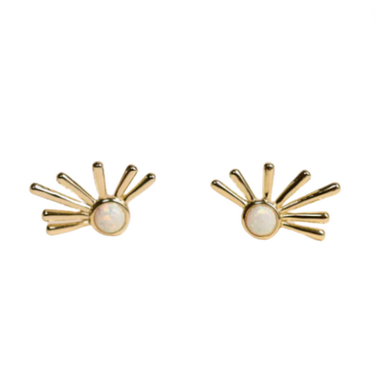 Sun Ray Opal Earrings