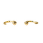 Gold Sphere Huggie Earrings