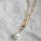 Pearly Paperclip Necklace