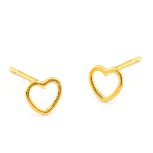 Delicate Open Heart Studs