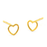 Delicate Open Heart Studs