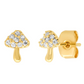 Gold Mushroom Earrings
