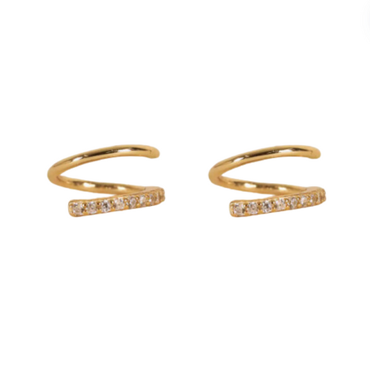 Pave Spiral Earring