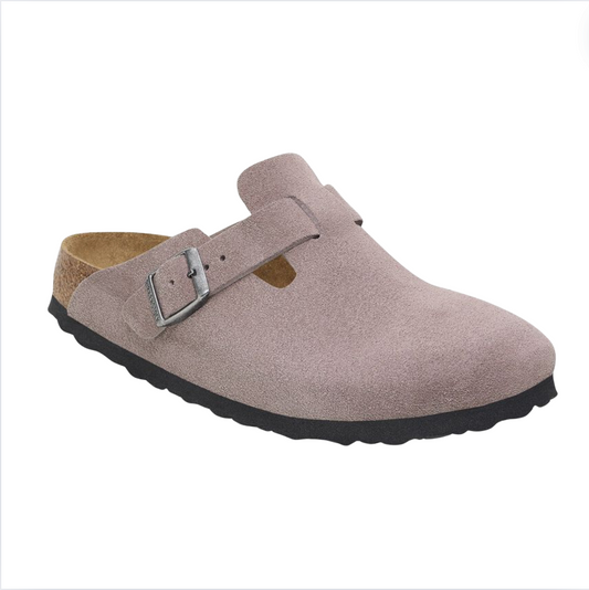 Boston Soft Footbed Suede Leather Faded Purple
