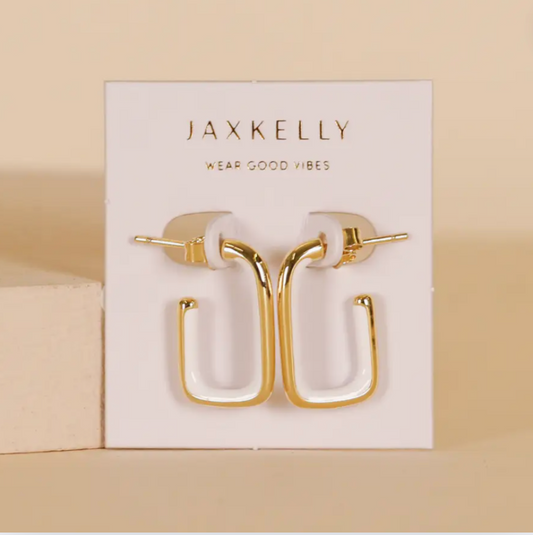 Enamel Large Rectangle Hoop