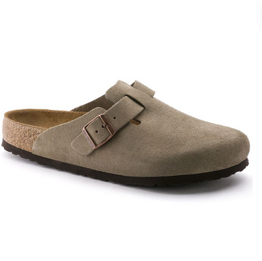 Boston Taupe Suede Narrow
