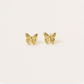 Gold Butterfly Stud Earrings