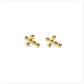 Stud Cross Gold Earrings