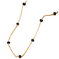 Gold Necklace With Black Enamel Beads