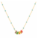 TAI Rainbow Enamel Charm Necklace