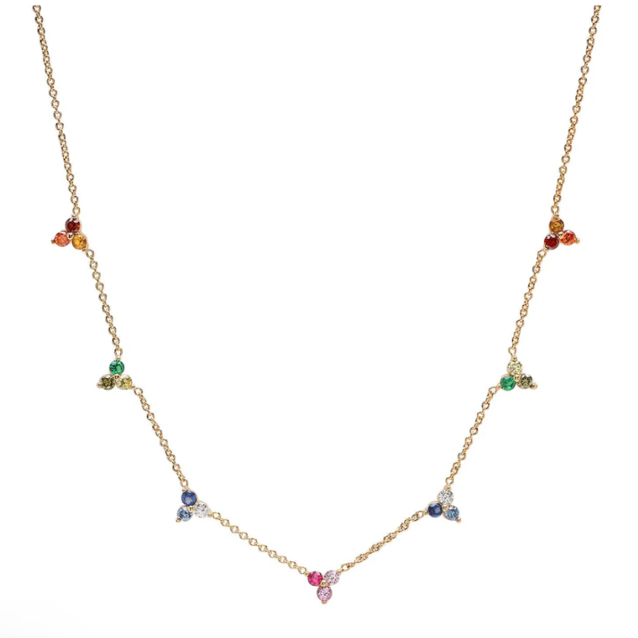 TAI Cascading Rainbow Gems Necklace