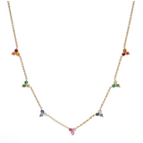 TAI Cascading Rainbow Gems Necklace