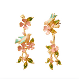 TAI Bird and Cherry Blossom Earrings