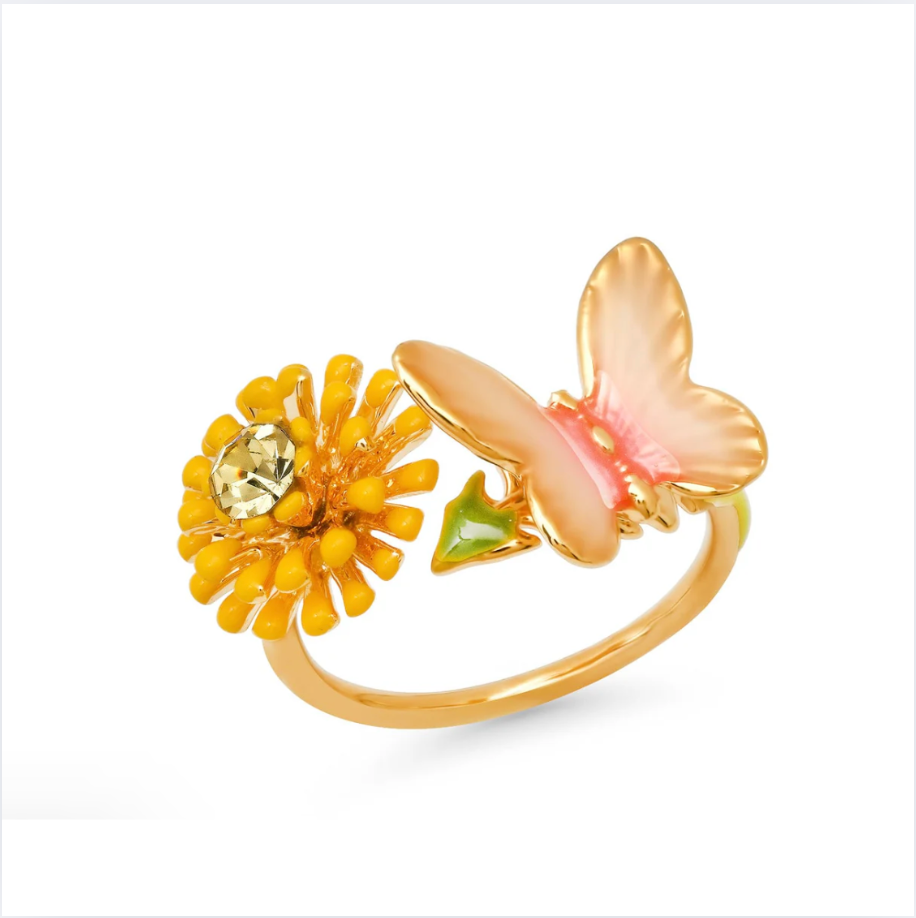 Tai Butterfly and Daisy Open Ring