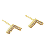 Tai Pave Chevron Earrings