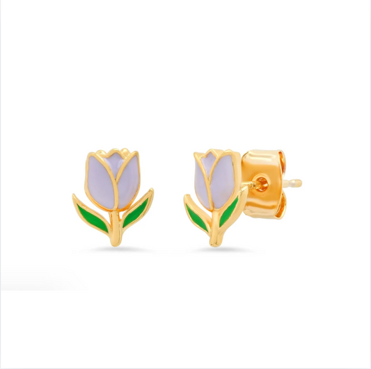 Enamel Tulip Studs