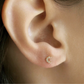 Mini Pave Moon Earrings