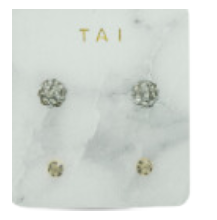 Tai Set of Ball Stud Earrings