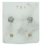 Tai Set of Ball Stud Earrings