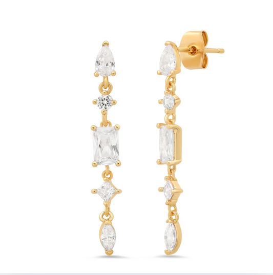Radiant Drop CZ Earrings