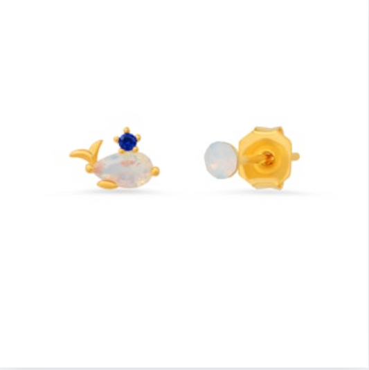 Mismatched Whale Studs