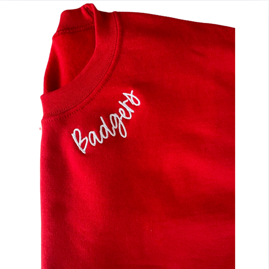 Badgers Custom Embroidered Sweatshirt