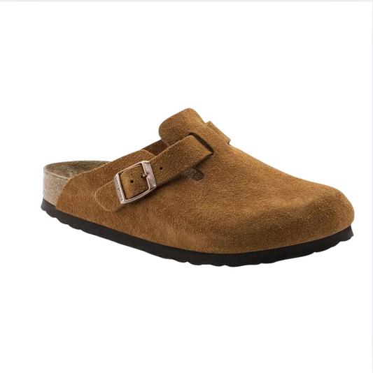 Boston Soft Footbed Suede Leather Mink