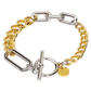 rho Two-Tone Mixed Links Bracelet