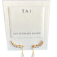 CZ Climber Earrings with CZ Dangle