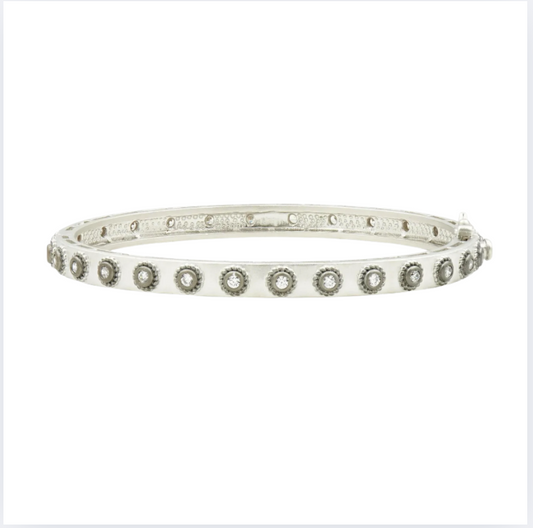 Freida Rothman Studded Eternity Hinge Bangle