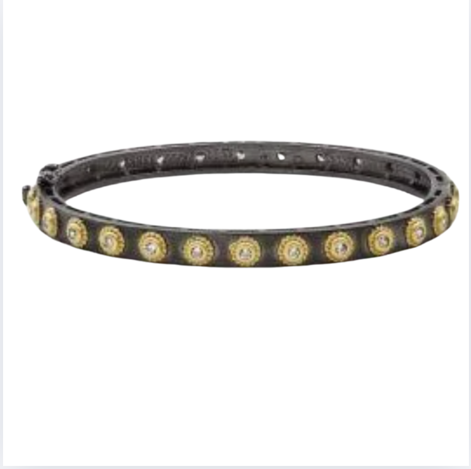 Freida Rothman Studded Eternity Hinge Bangle