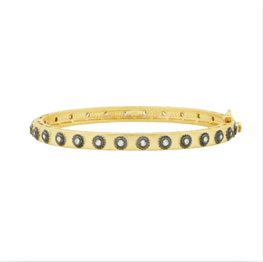 Freida Rothman Studded Eternity Hinge Bangle