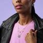 Double Layer Times Square Pave Necklace
