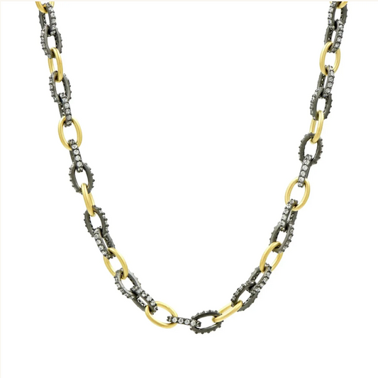 Freida Rothman Alternating Chain Link Necklace
