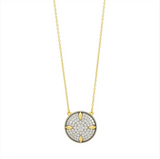 Freida Rothman Petals and Pave Small Pendant Necklace