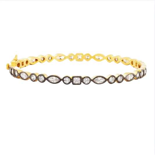 Freida Rothman Signature Mixed Shape Bangle