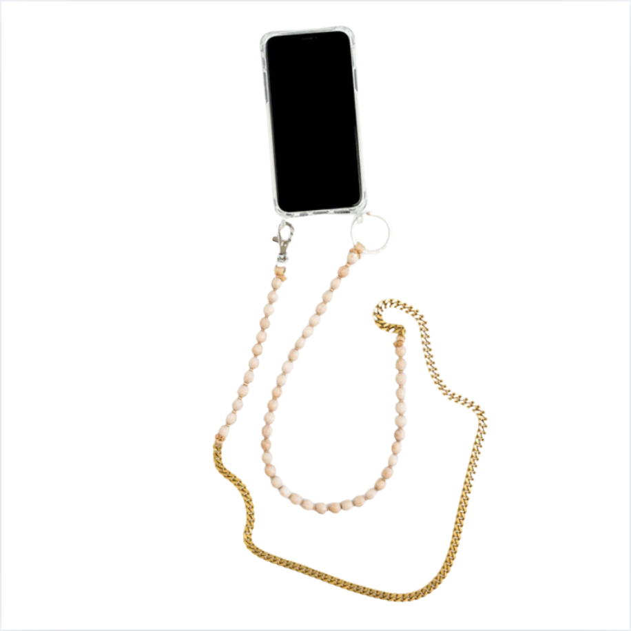 ina.seifart Phone Necklace- Wood and Brass