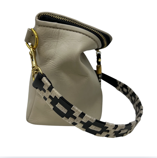 Mini Rough Night Crossbody - Chalk Lazer Criss Cross