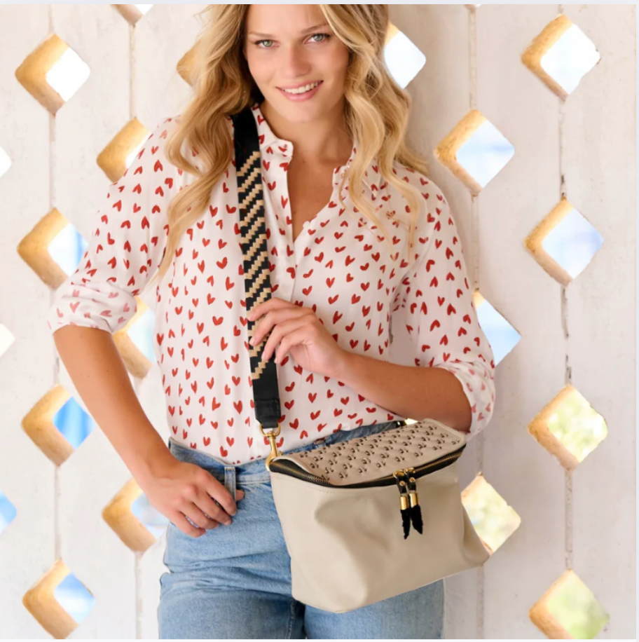 Mini Rough Night Crossbody - Chalk Lazer Criss Cross