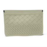 Snap Clutch - Sand Threaded Weave